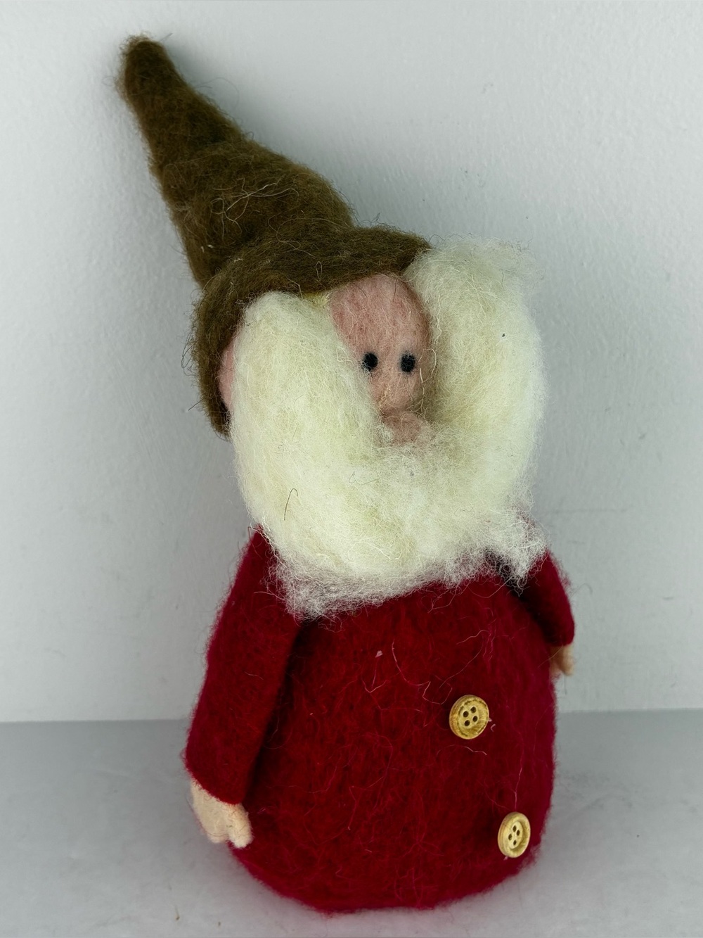 Hand Crafted Needle-Felted Gnome Santa